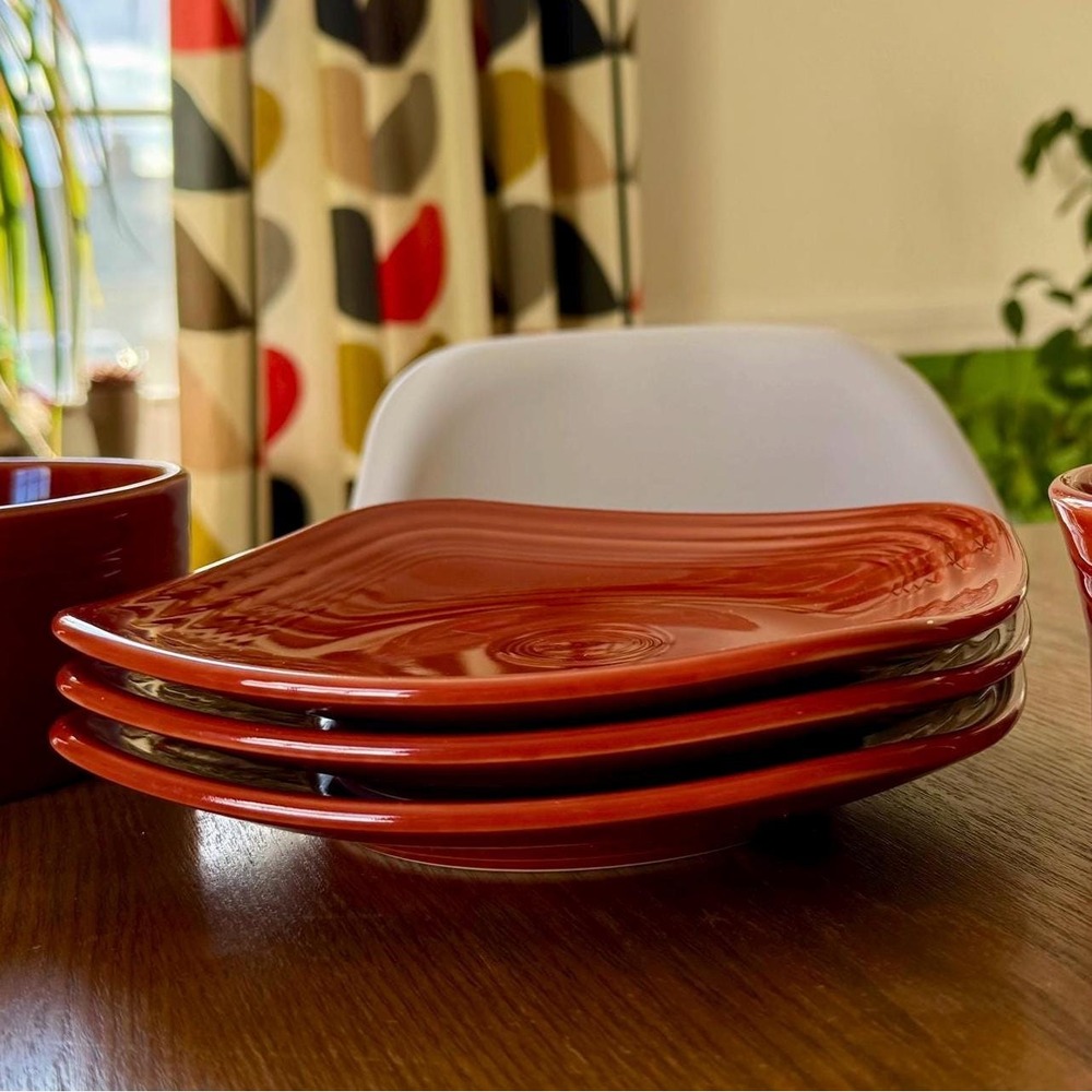 Fiesta Square Salad Plates | Set of 3 | Homer Laughlin HLC USA